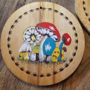 Vintage Mushroom Trivet Only 1 Mushroom Wall Decor MCM 70s Cottagecore